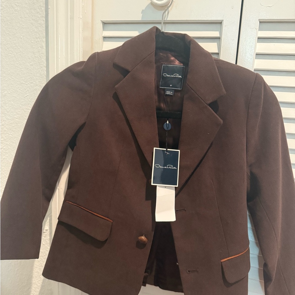 Oscar de la Renta Brown Kids Blazer NWT